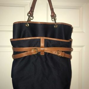 Worth navy bucket bag